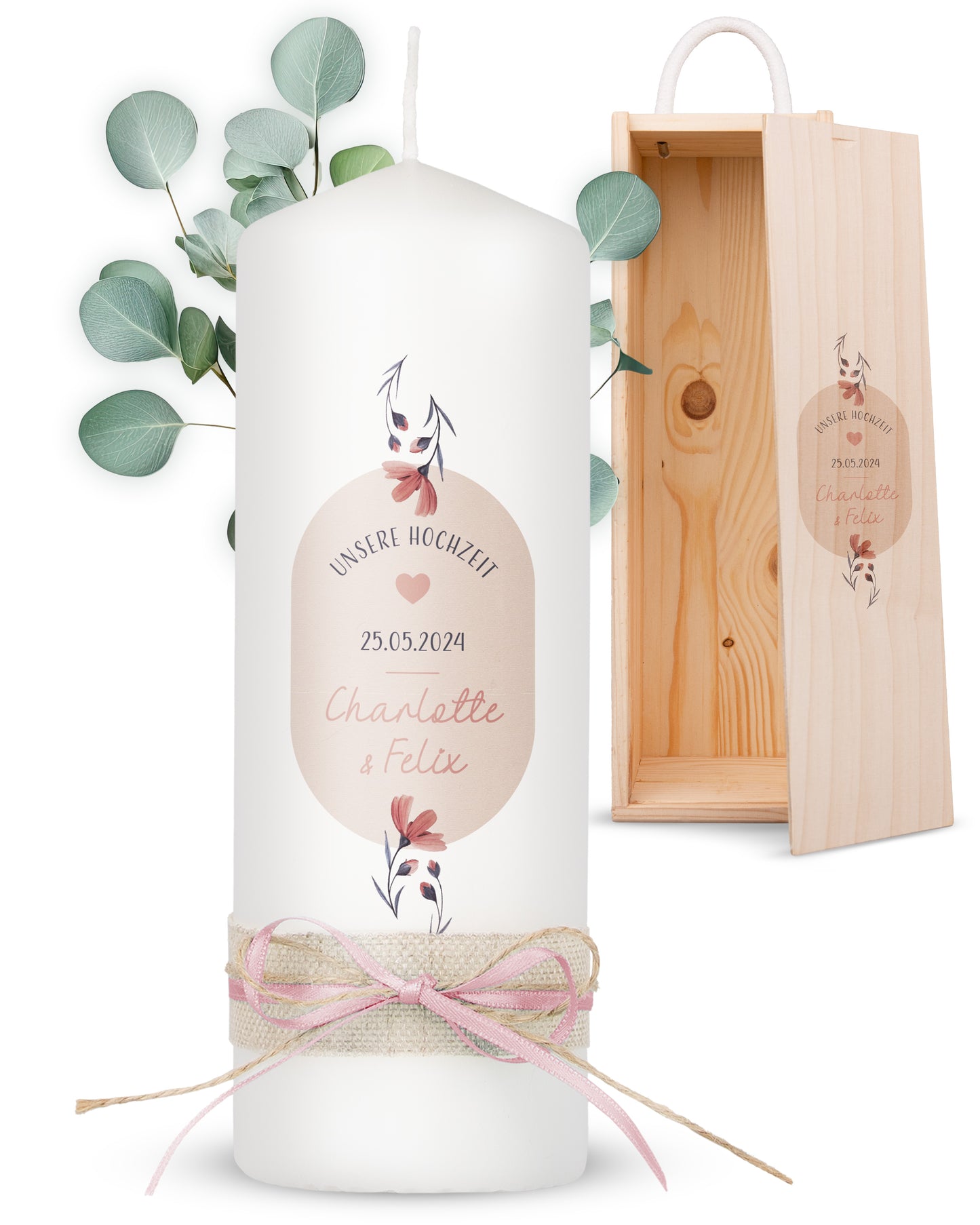 Hochzeitskerze | Rose