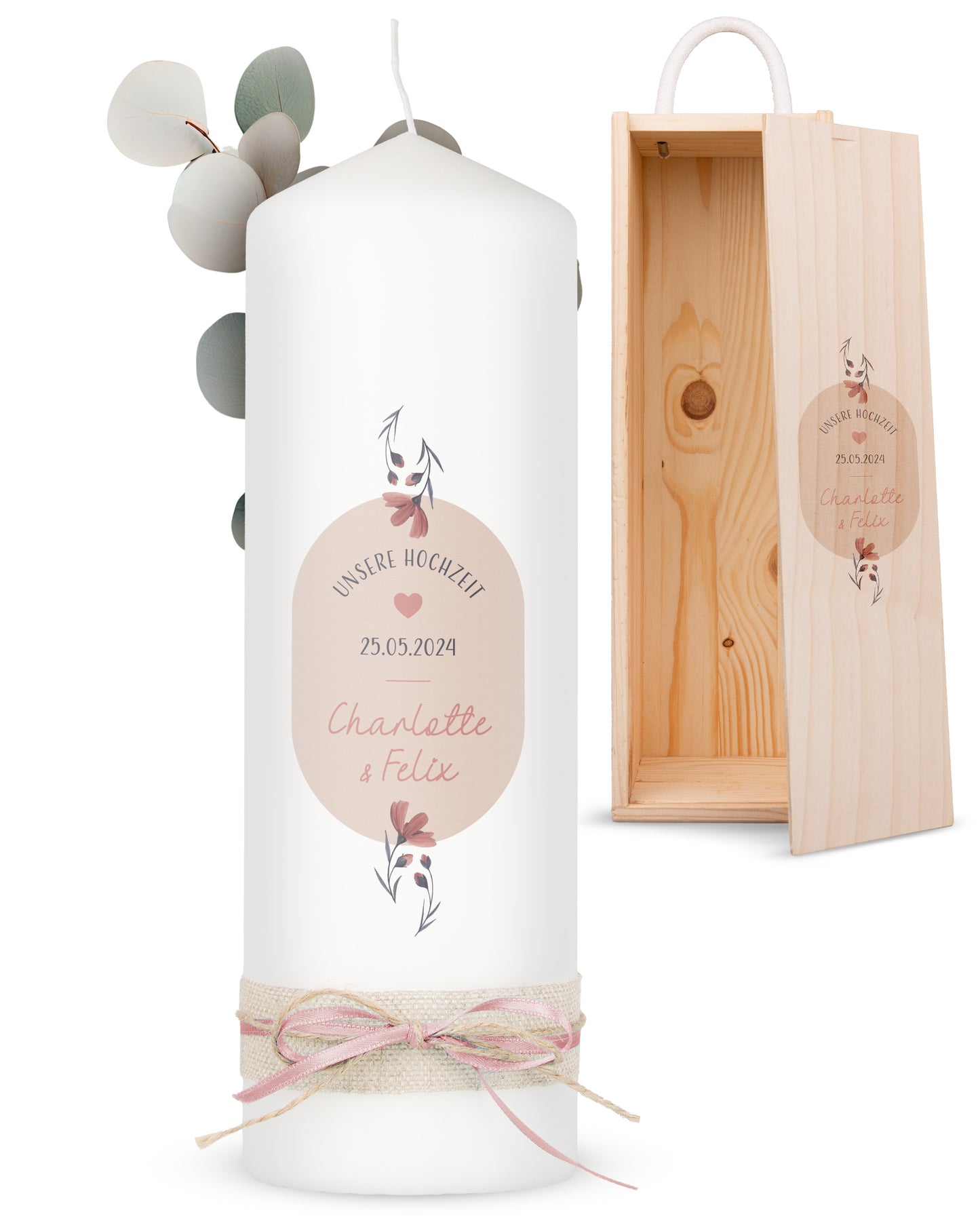 Hochzeitskerze | Rose