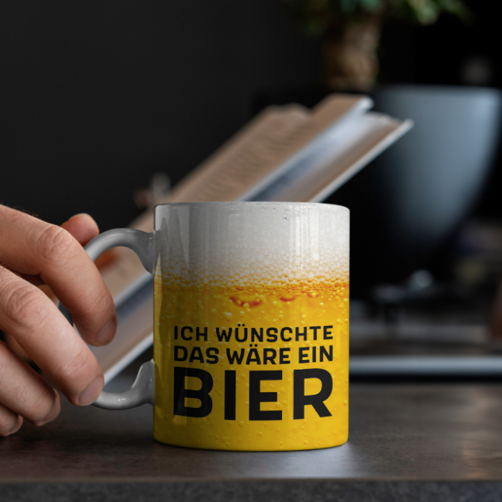 AMARI Bier Tasse. Schönes und lustiges Geschenk für Freunde, Väter, Mütter