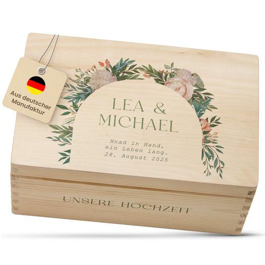 Erinnerungskiste Hochzeit | Blütenbogen
