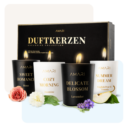 Duftkerzen Set | 4 zarte Düfte