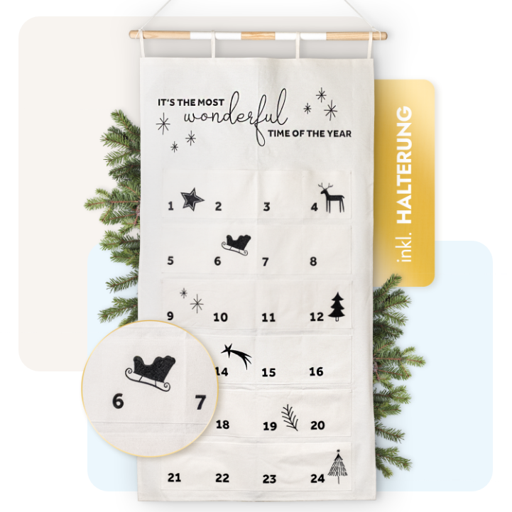 Adventskalender | Wandkalender aus Stoff