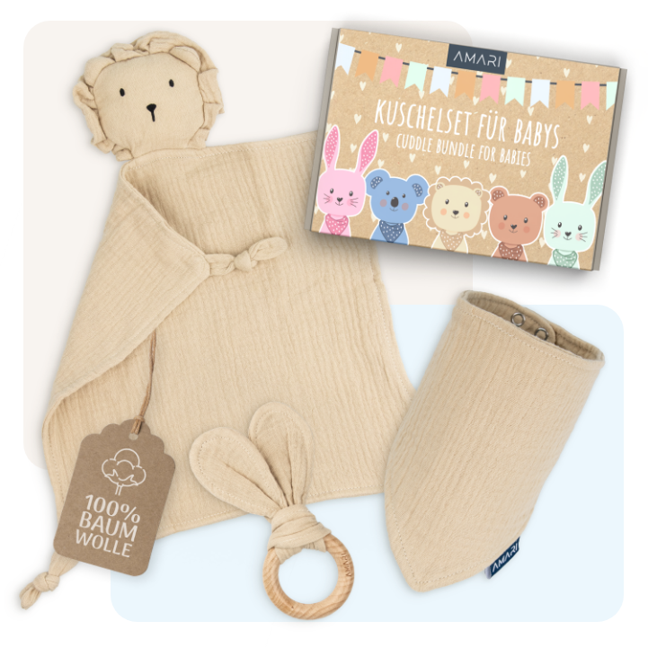 AMARI® Schmusetuch Set Löwe