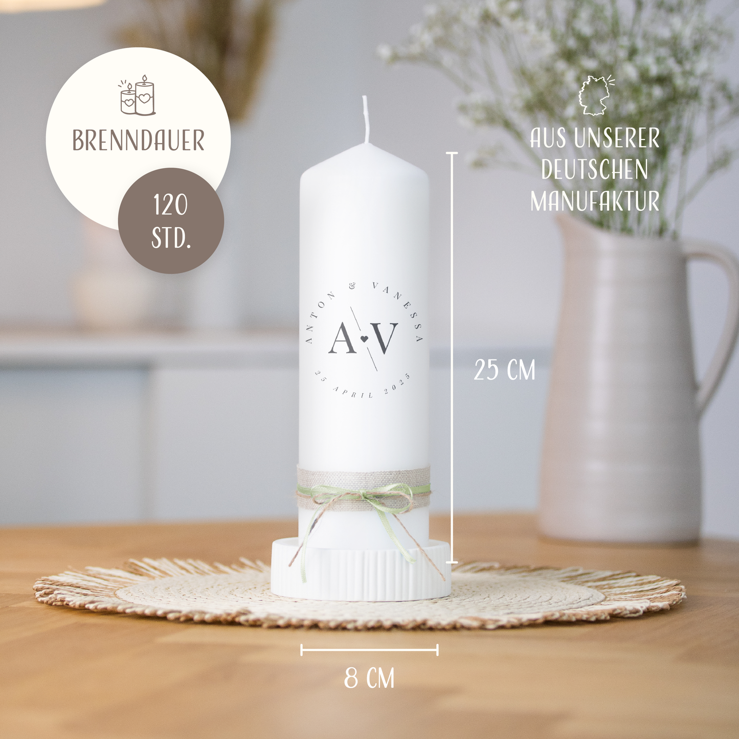 Hochzeitskerze | Minimalistic