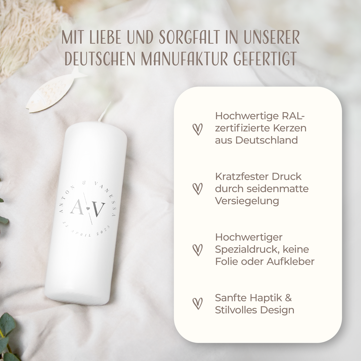 Hochzeitskerze | Brown