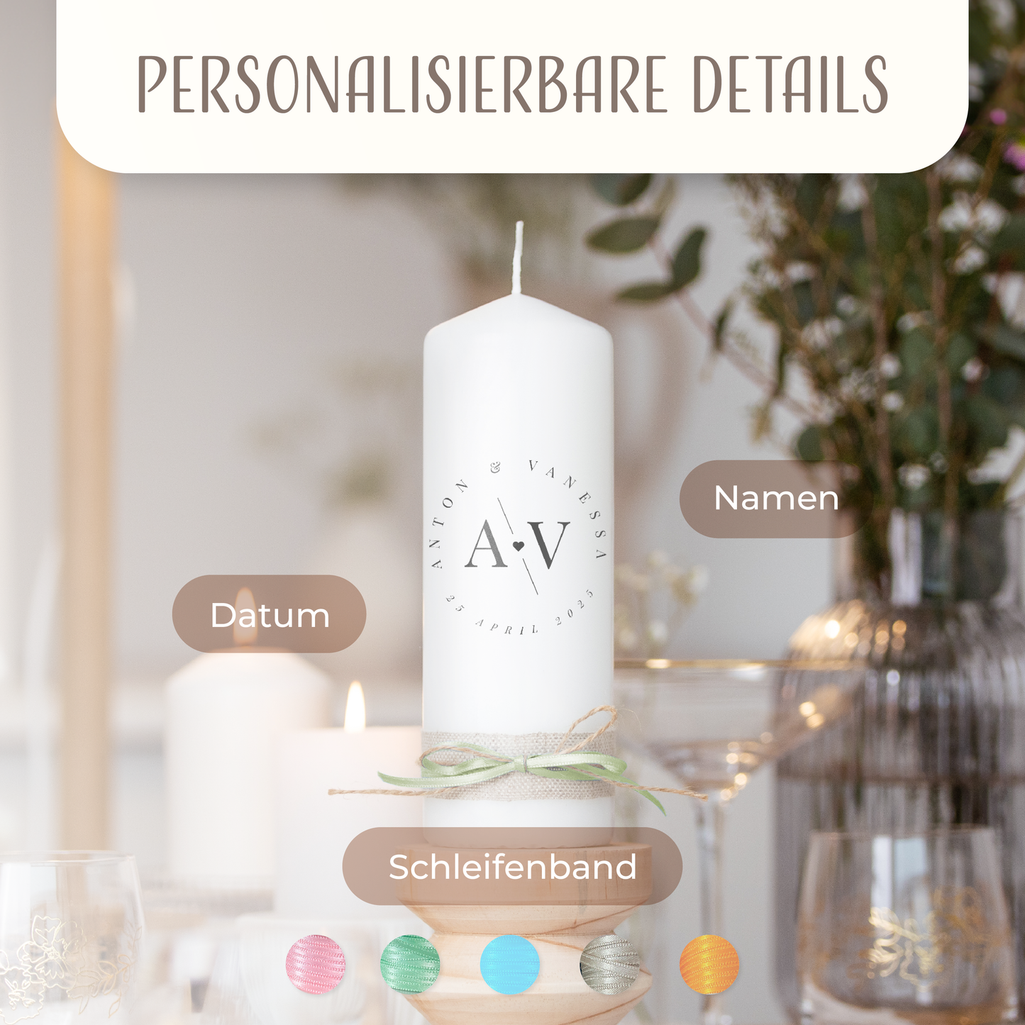Hochzeitskerze | Minimalistic