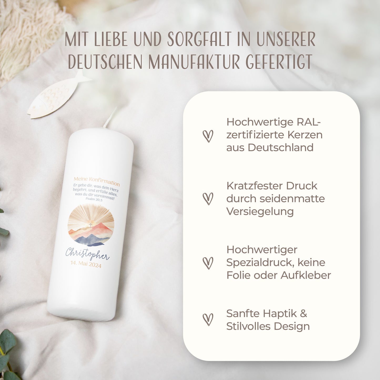 Konfirmationskerze | Berggipfel