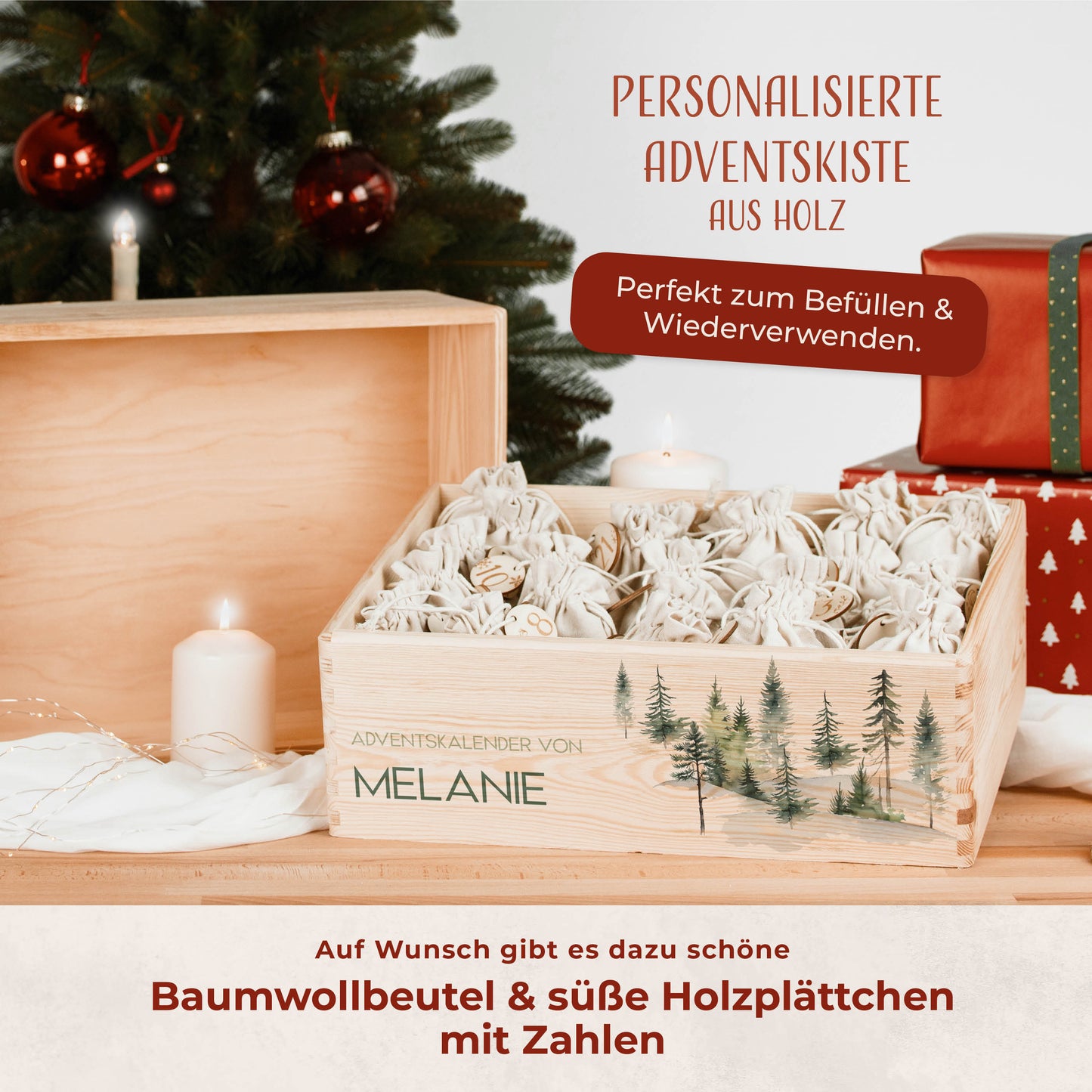 Amari ® Personalisierte Adventskiste | Wald 008.01.06