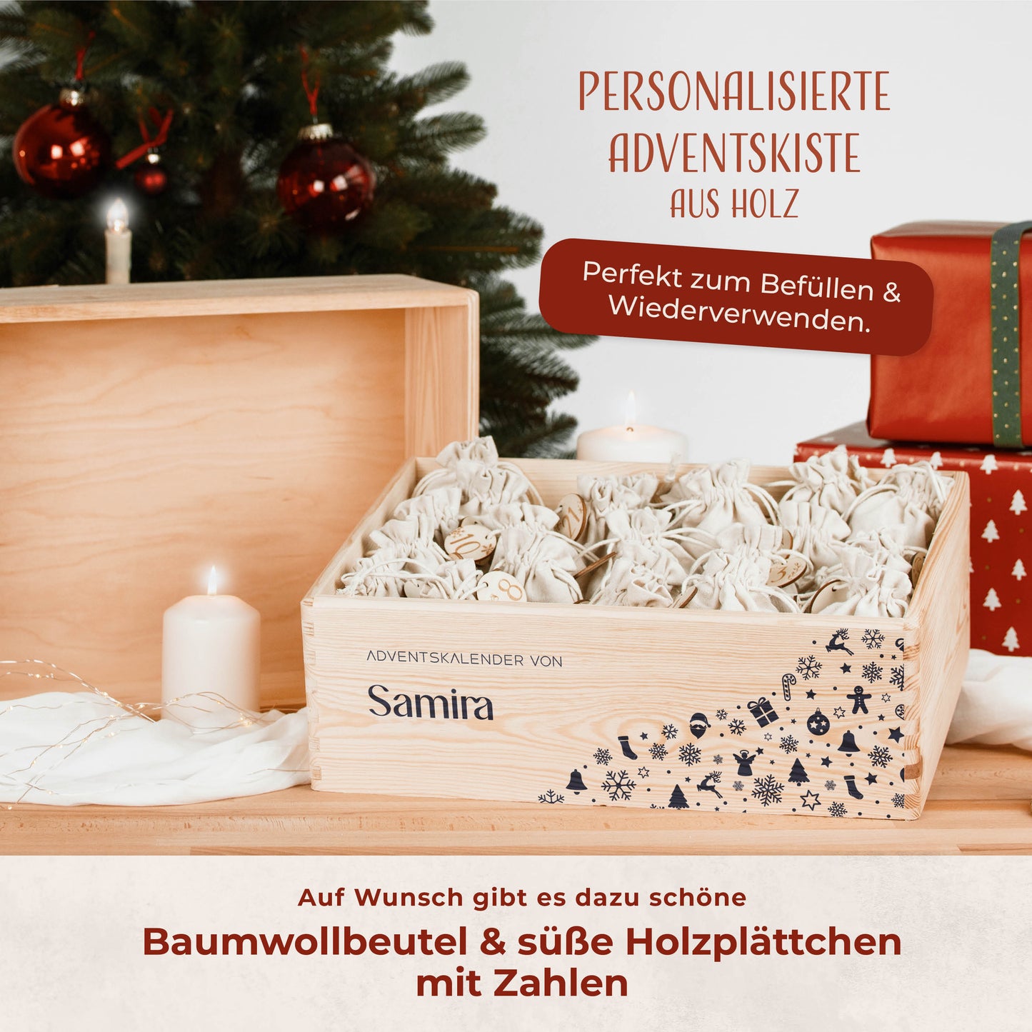 Amari ® Personalisierte Adventskiste | 008.01.05 Blau