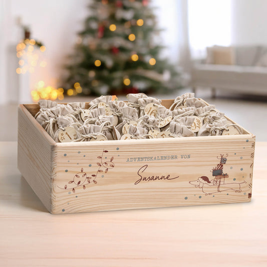 Amari ® Personalisierte Adventskiste | 008.01.03 Dackel