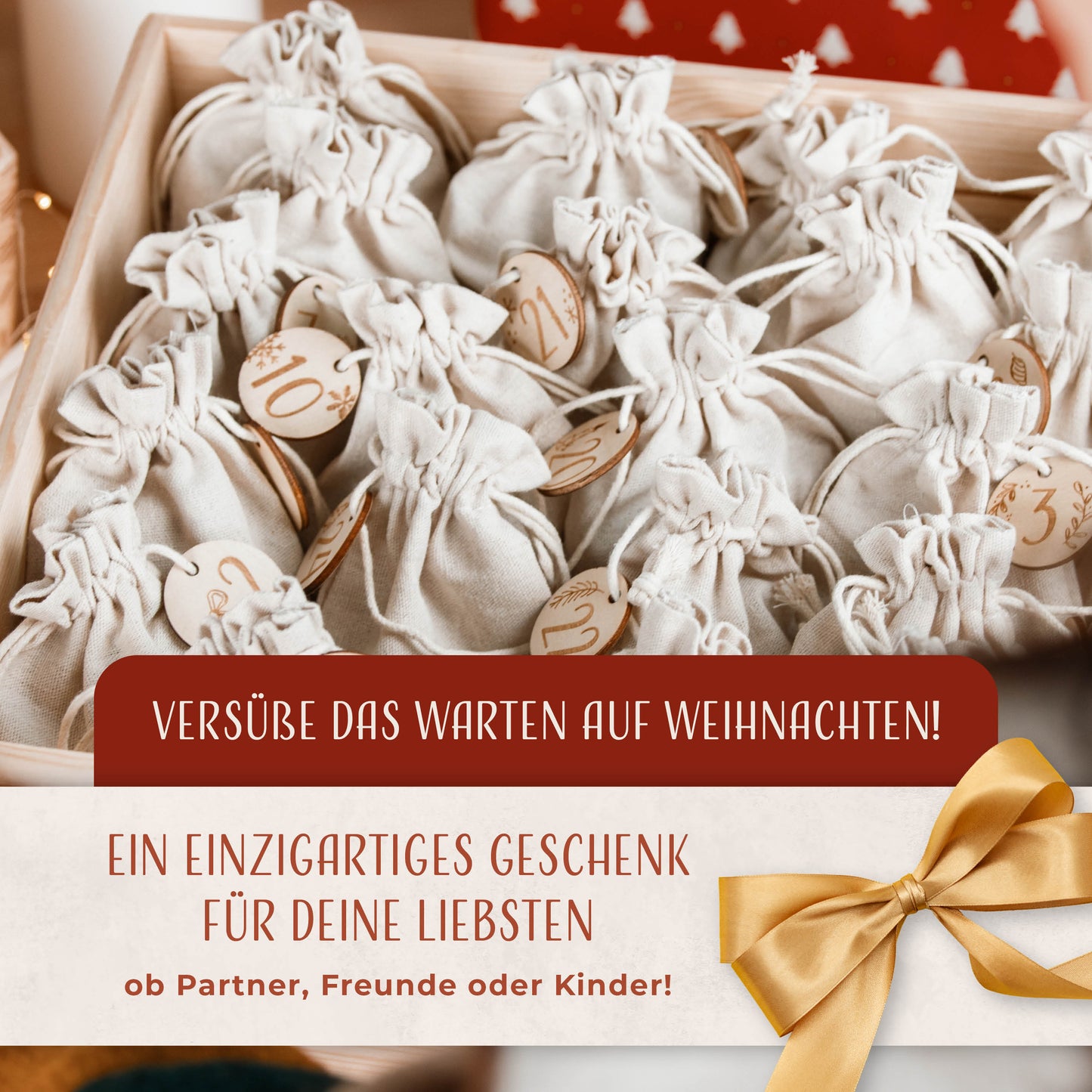 Amari ® Personalisierte Adventskiste | Kinder Rentier 008.02.02