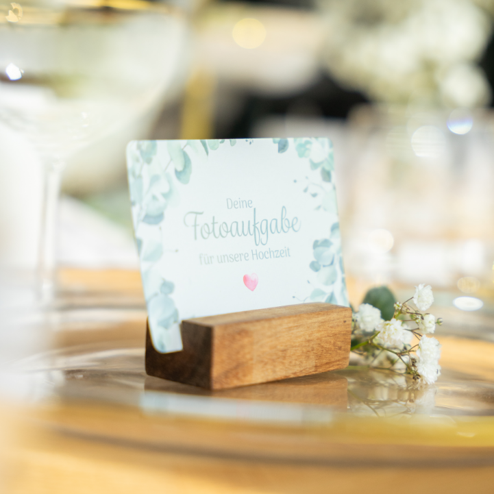 Deine Fotoaufgabe für die Hochzeit Karte