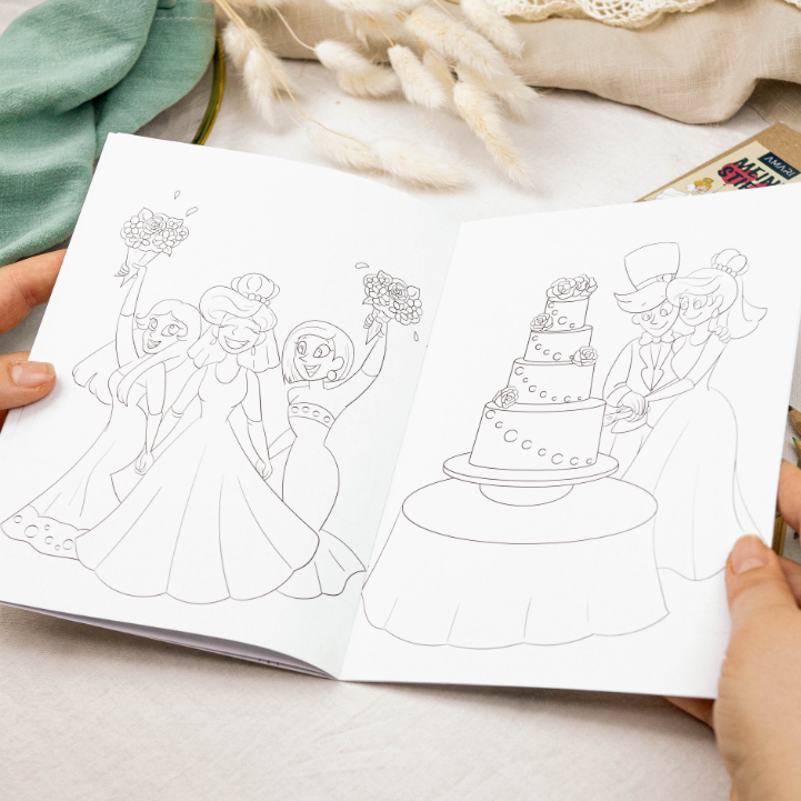 Malbuch für Hochzeiten | 10er Set