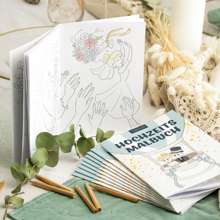 Malbuch für Hochzeiten | 10er Set