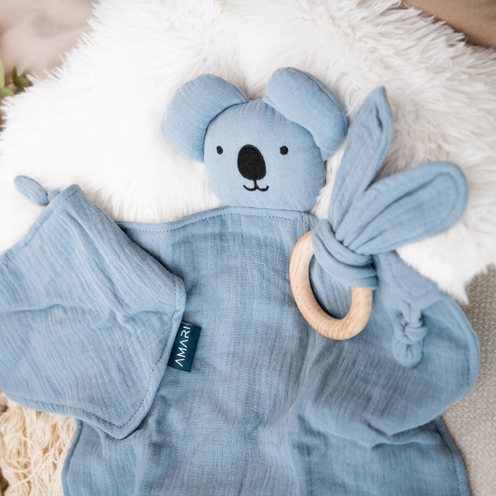 AMARI® Schmusetuch Set Koala mit Schmusetuch, Halstuch und Beißring