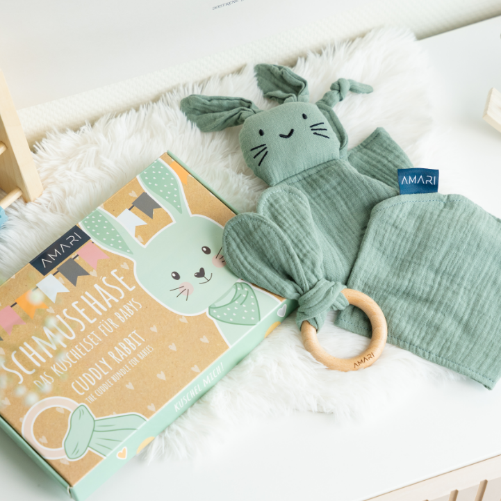 AMARI Schmuseset für Babys mint Hase