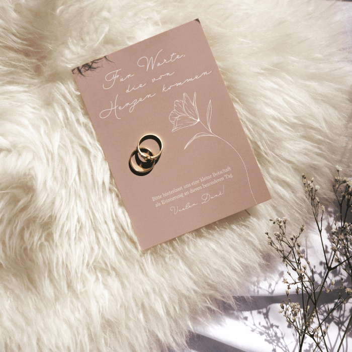 AMARI® Gästebuch zur Hochzeit Karte braun