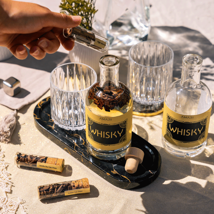 AMARI DIY Whisky Set, Whisky selbst herstellen, Geschenkidee, Whisky Infusion