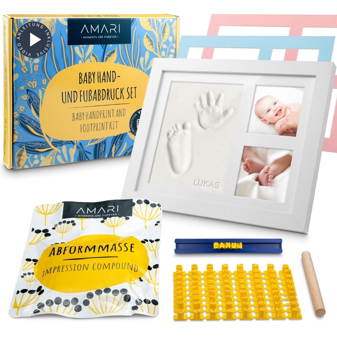 AMARI Gipsabdruck Set Baby Hand- und Fuß Geschenk
