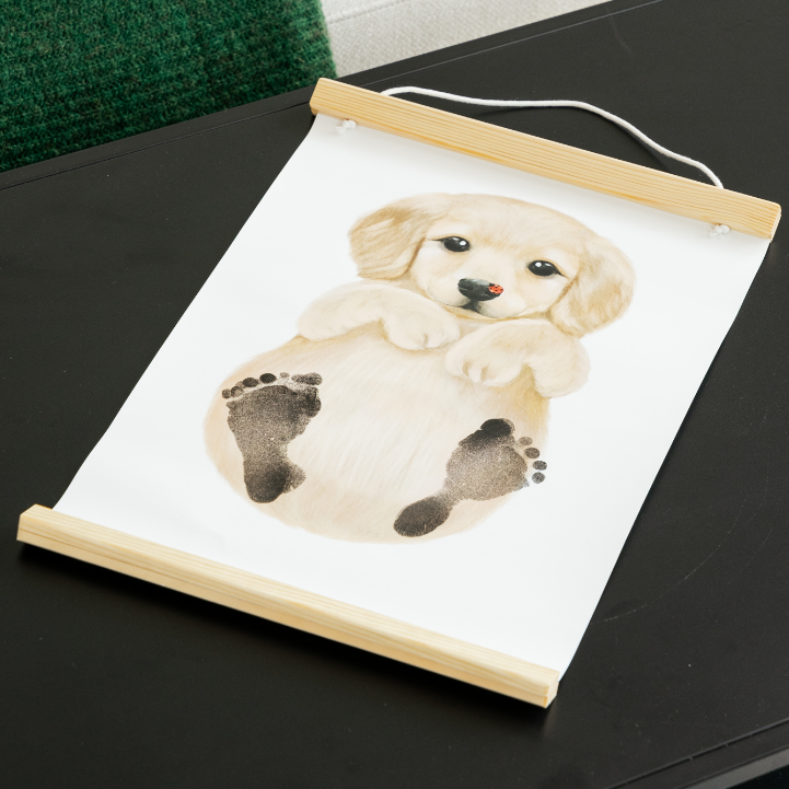 Baby Fußabdruck Poster | Löwe/Hund
