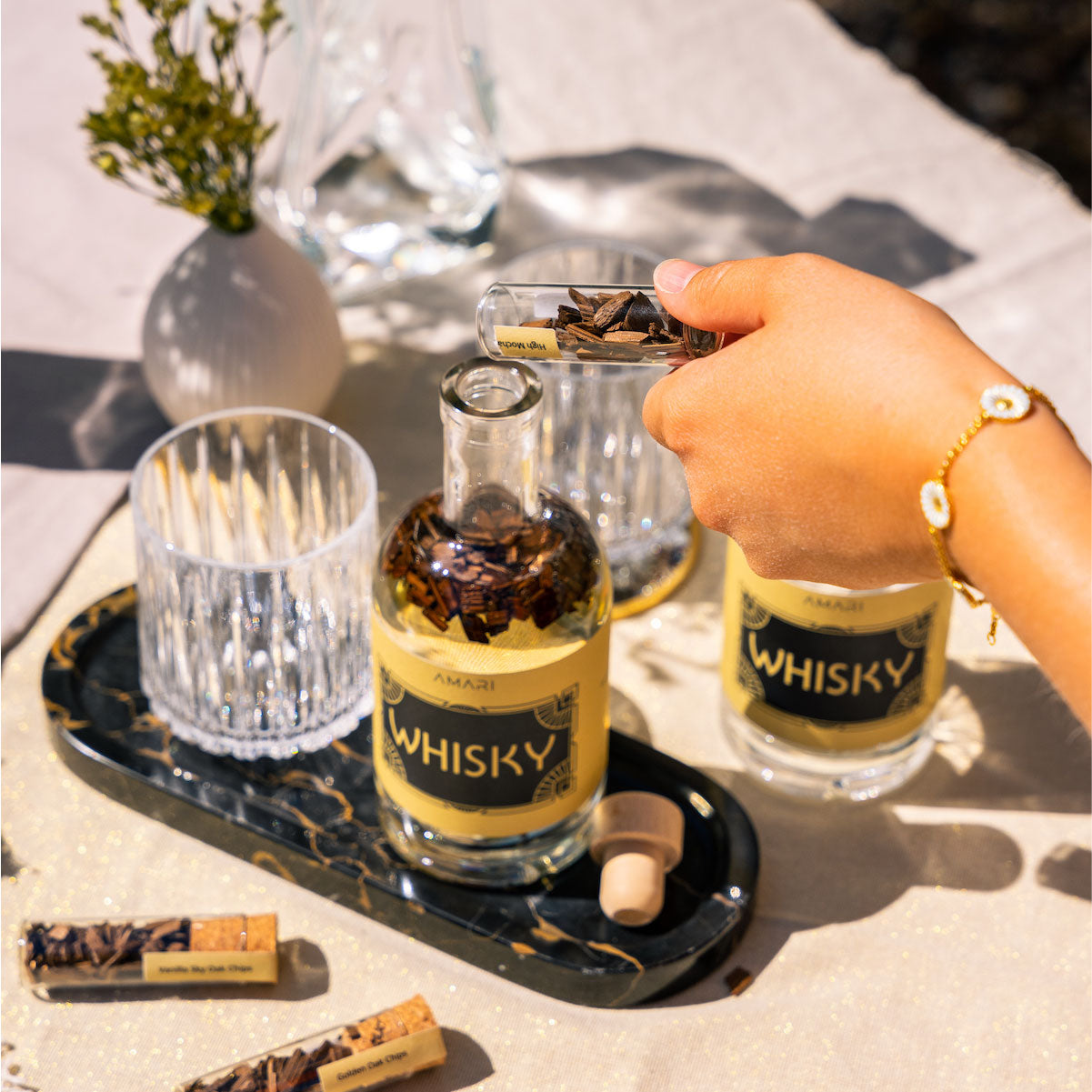 AMARI DIY Whisky Set zum selber machen - Komplettes Set, perfekt als Geschenk