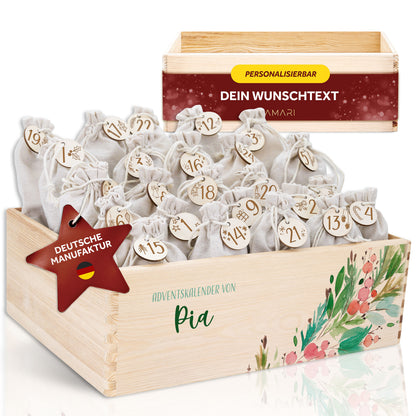 Amari ® Personalisierte Adventskiste | Aquarell 008.01.07