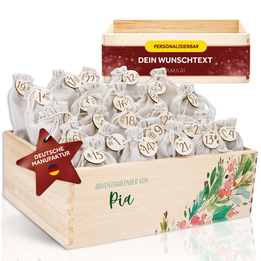 Amari ® Personalisierte Adventskiste | Aquarell 008.01.07
