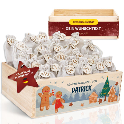 Amari ® Personalisierte Adventskiste | Lebkuchen 008.02.08