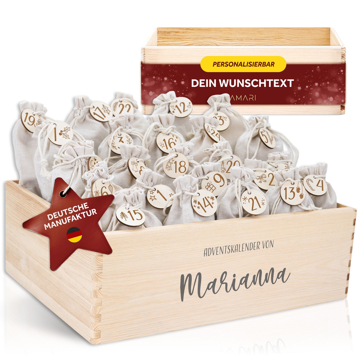 Amari ® Personalisierte Adventskiste | Basic 008.01.09