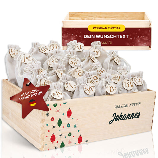 Amari ® Personalisierte Adventskiste | 008.01.04 Weihnachtlich