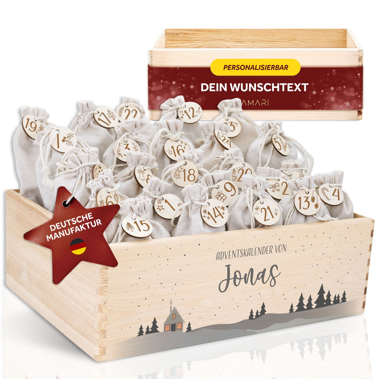 Amari ® Personalisierte Adventskiste | 008.01.02 Winterwelt