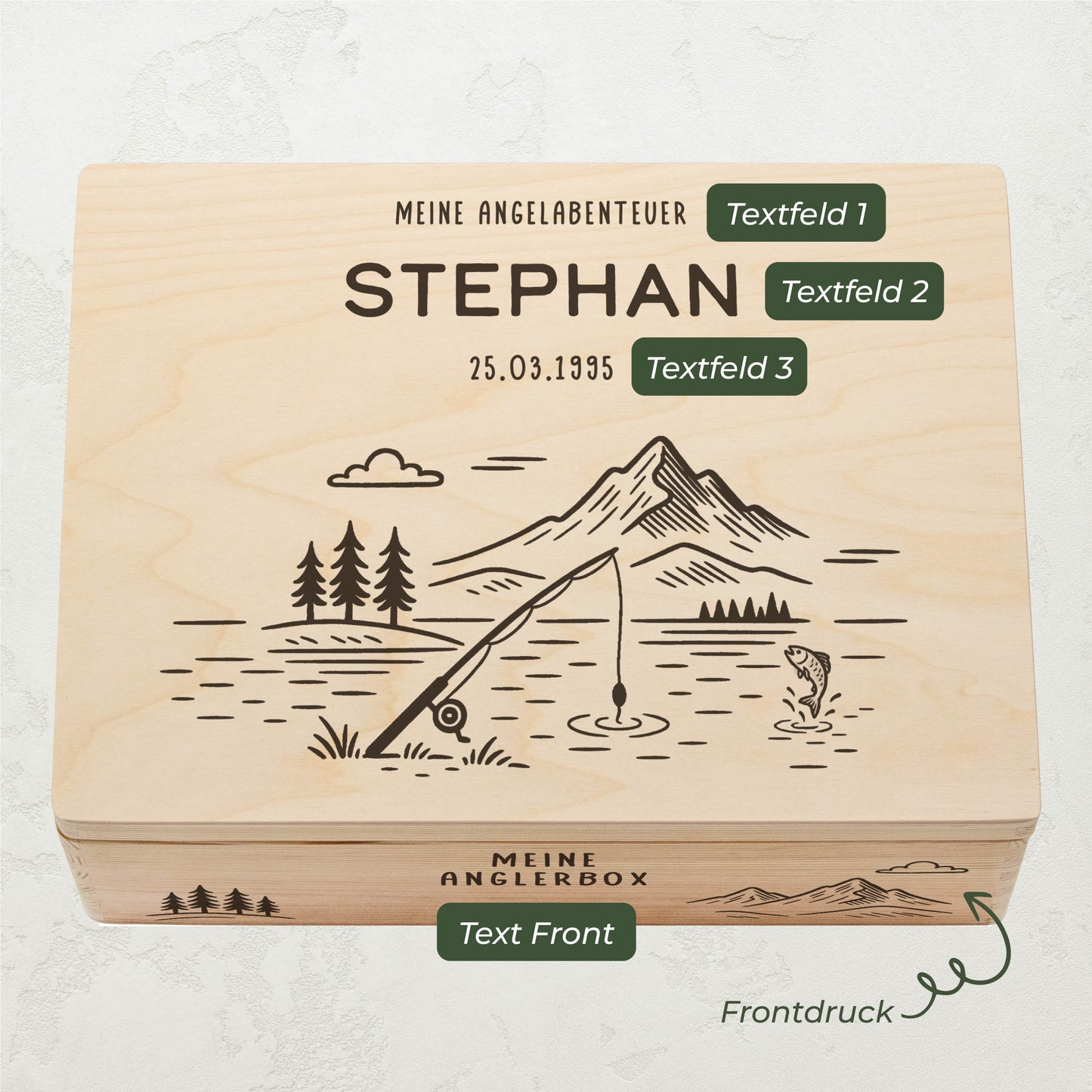 Amari ® Holzkiste Hobby | Angeln (020.01.01)