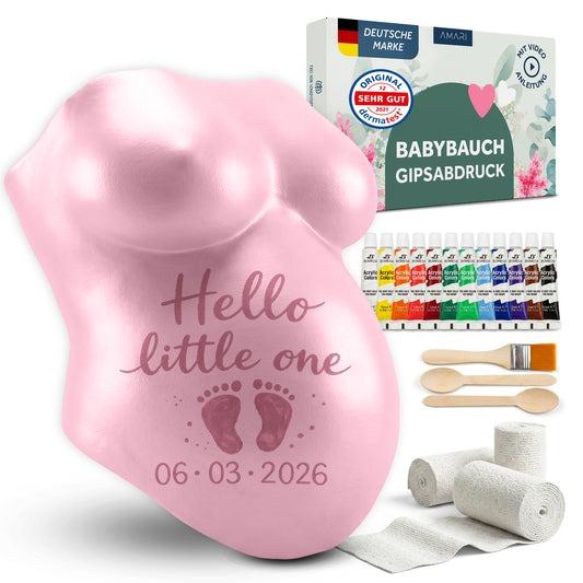 Gipsabdruck Babybauch Set | Eukalyptus