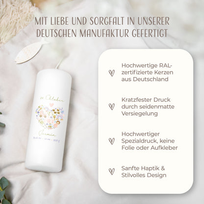 Kerze zur Geburt | It's a Girl