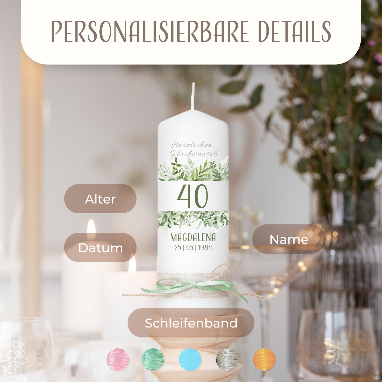 Geburtstagskerze | Happy Birthday