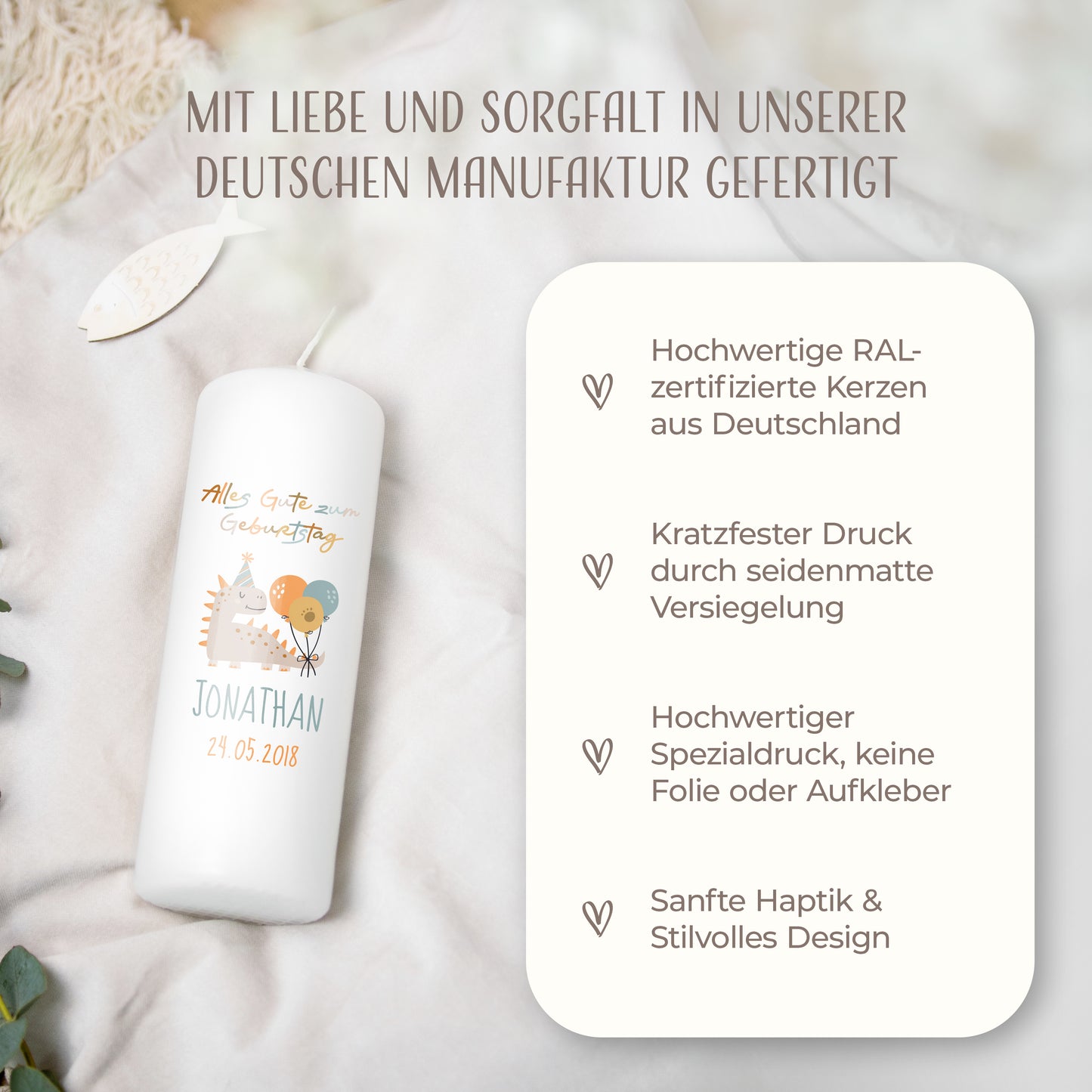 Geburtstagskerze | Dino