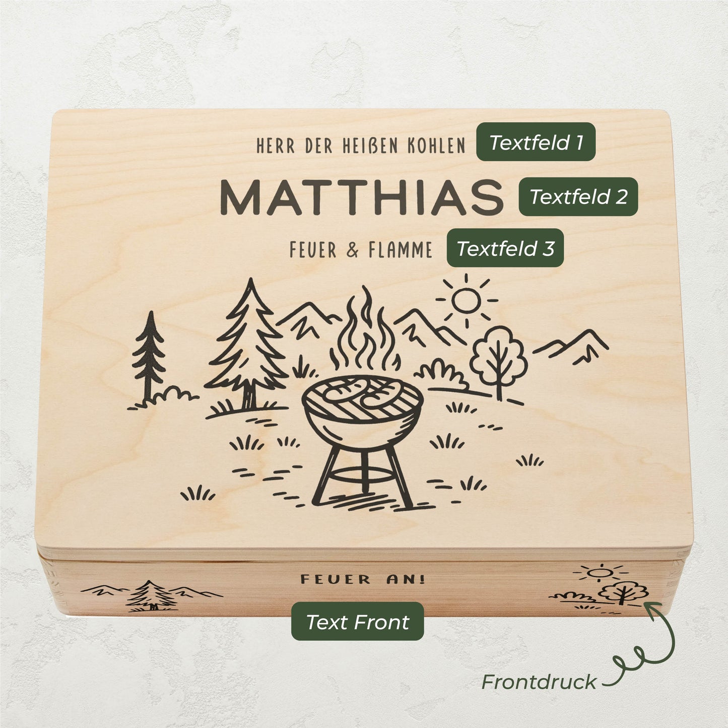 Amari ® Holzkiste Hobby | Grillen (020.01.04)