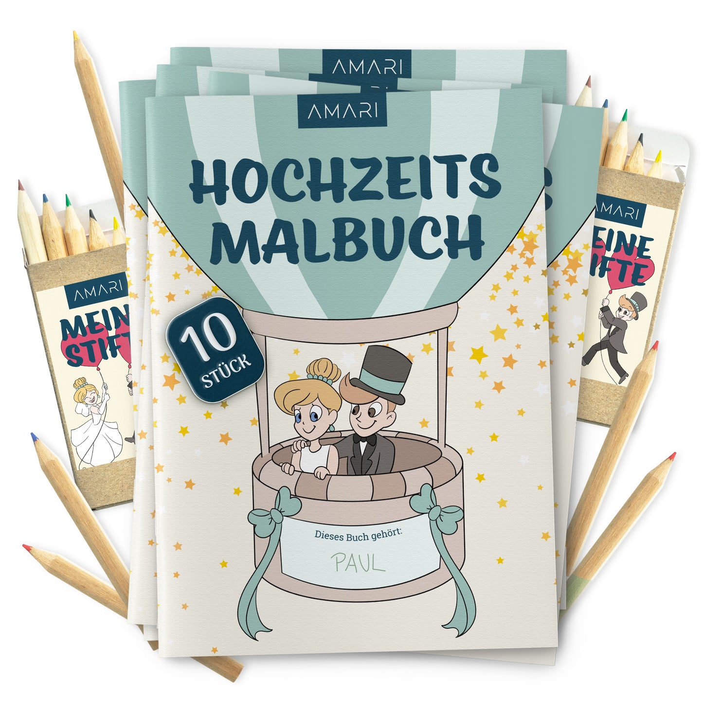 Malbuch für Hochzeiten | 10er Set