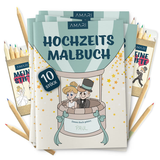 Malbuch für Hochzeiten | 10er Set