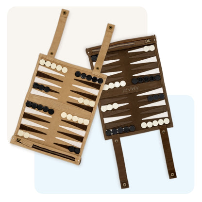 Reise Backgammon - Rollbares Backgammon für Reisen und Unterwegs