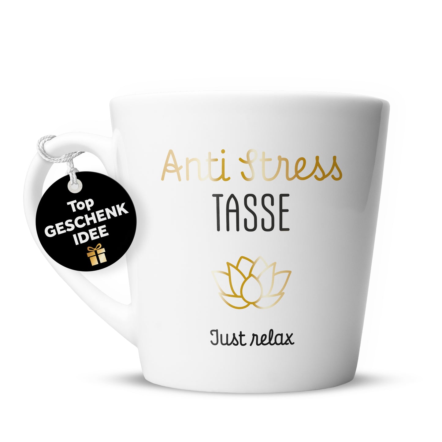 Tasse "Anti Stress Tasse" | Goldene Details (023)