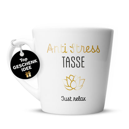 Tasse "Anti Stress Tasse" | Goldene Details (023)