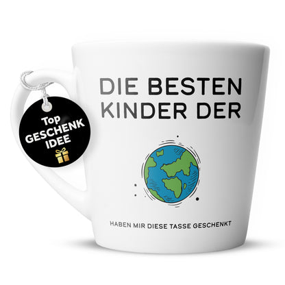 Papa Tasse "Die besten Kinder der Welt ..." | Weltkugel (002)