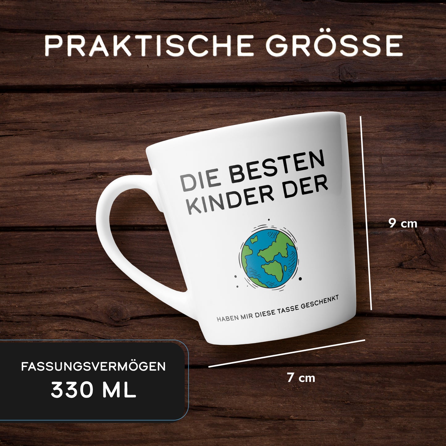 Papa Tasse "Die besten Kinder der Welt ..." | Weltkugel (002)