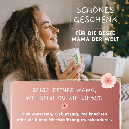 Tasse "Mama du bist toll!" | Blumendesign (001)