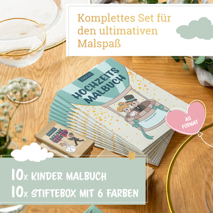 Malbuch für Hochzeiten | 10er Set