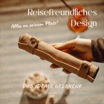 Reise Backgammon - Rollbares Backgammon für Reisen und Unterwegs