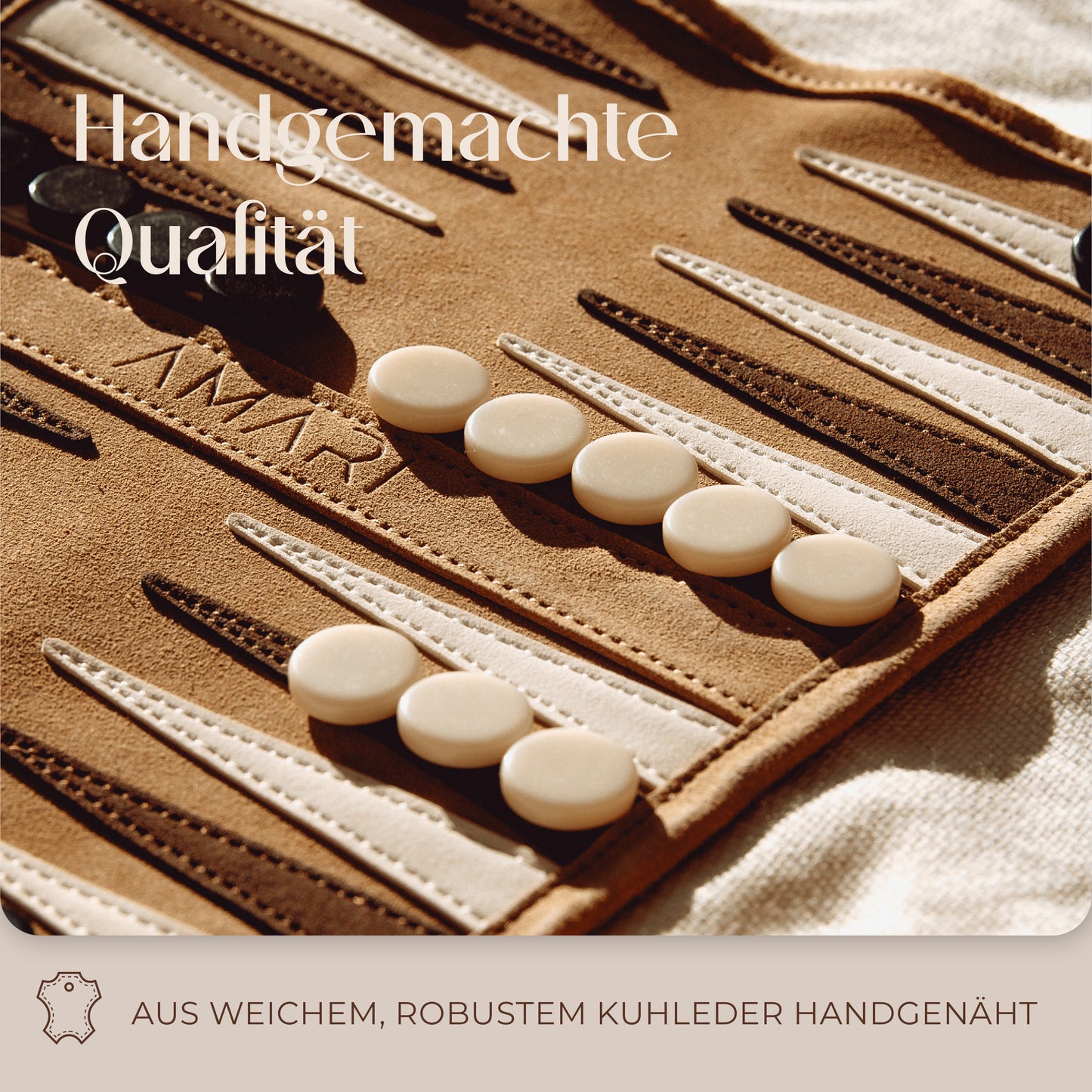 Reise Backgammon - Rollbares Backgammon für Reisen und Unterwegs