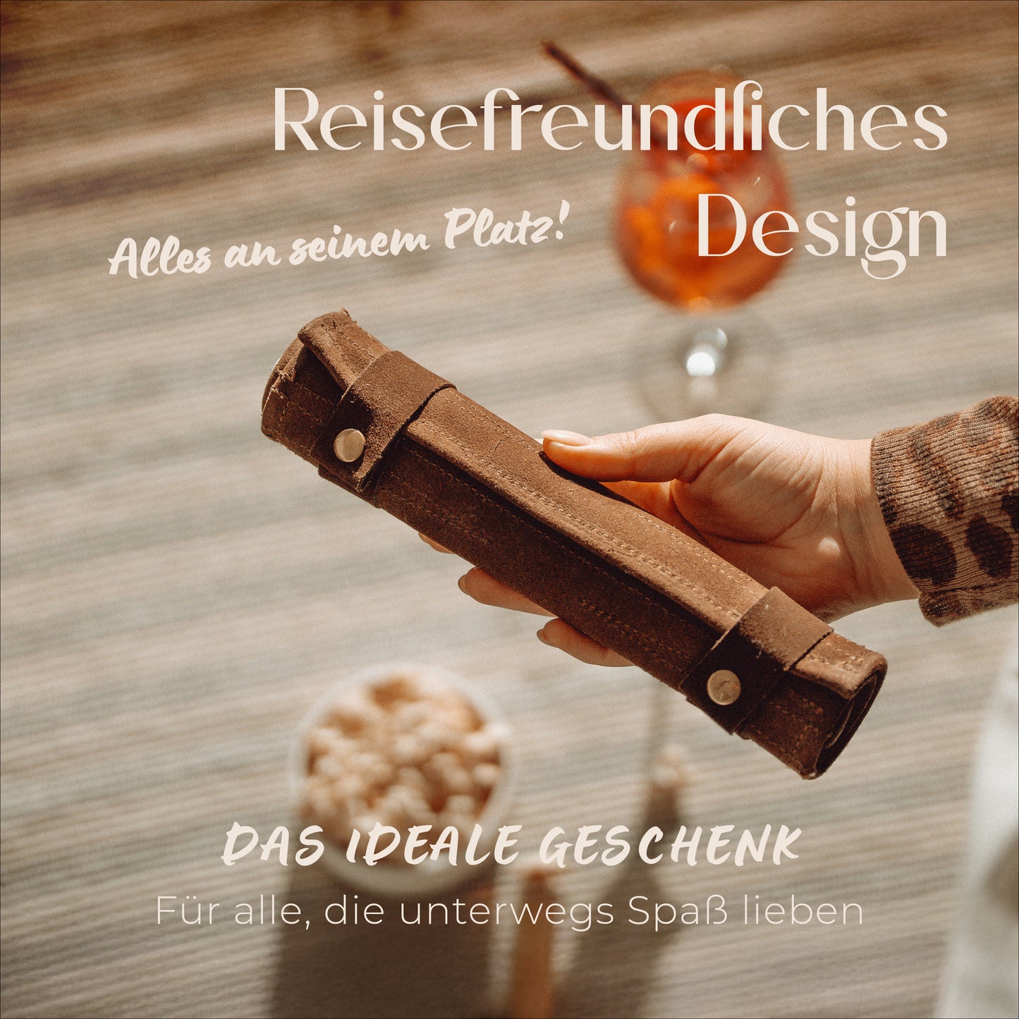 Reise Backgammon - Rollbares Backgammon für Reisen und Unterwegs