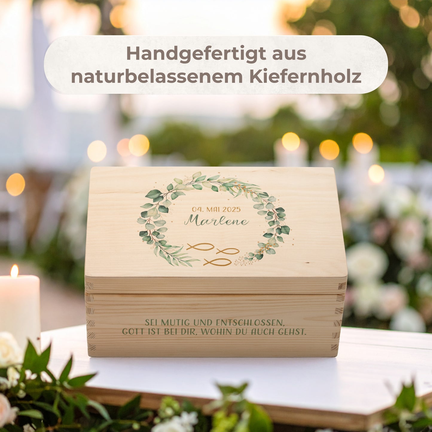Kommunionkiste | Eukalyptus Fisch (018.01.02)